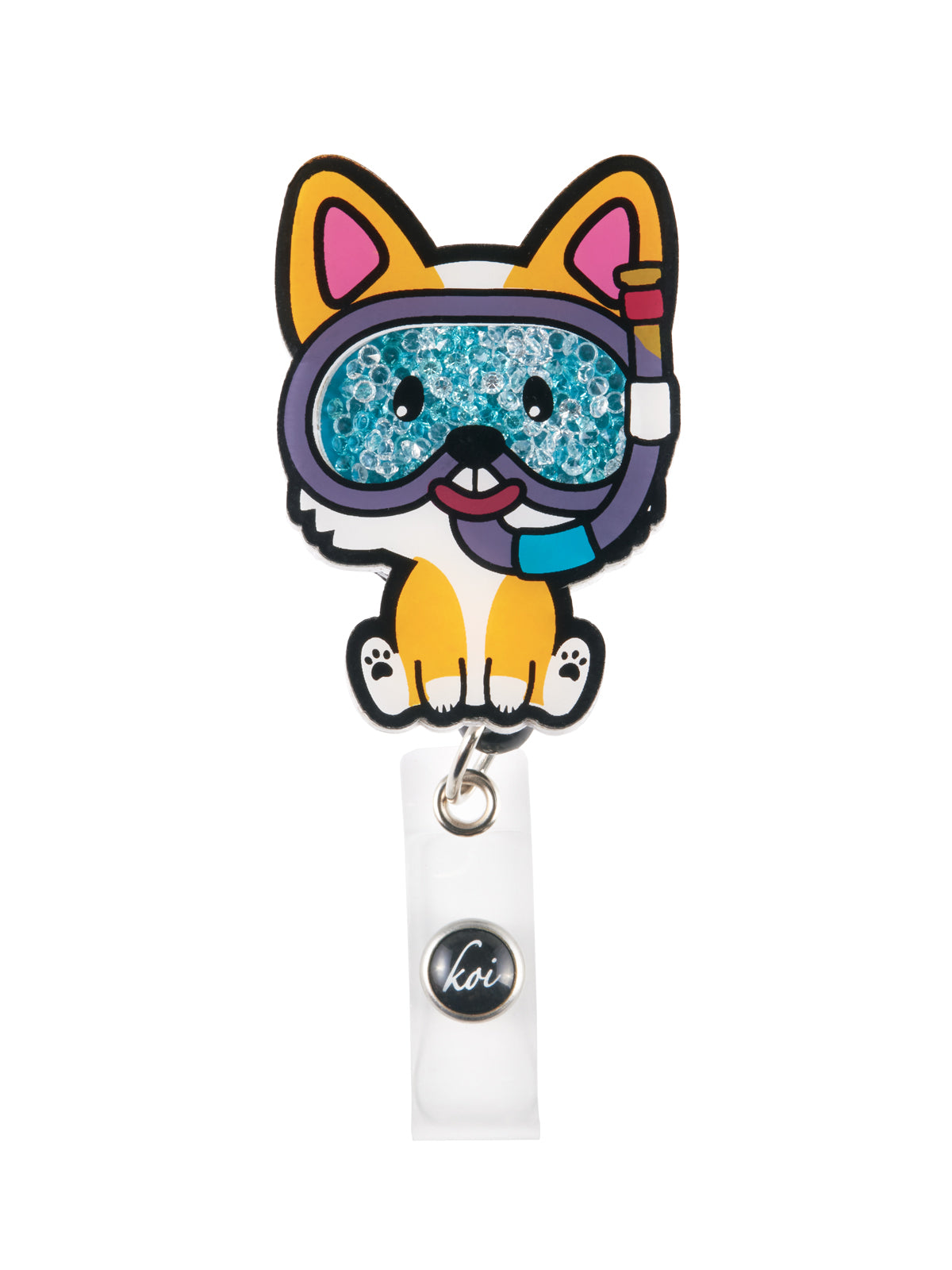 Shaker-Style ID Badge Reel - A156 - Scuba Paw