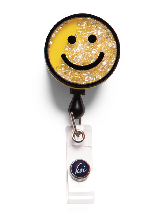 Shaker-Style ID Badge Reel - A156 - Smiley Face