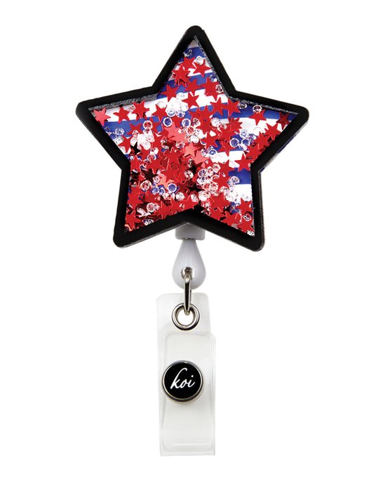 Shaker-Style ID Badge Reel - A156 - Star