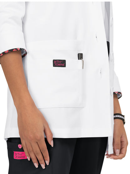 Women's Five-Pocket 29" Canna Lab Coat - B402 - White