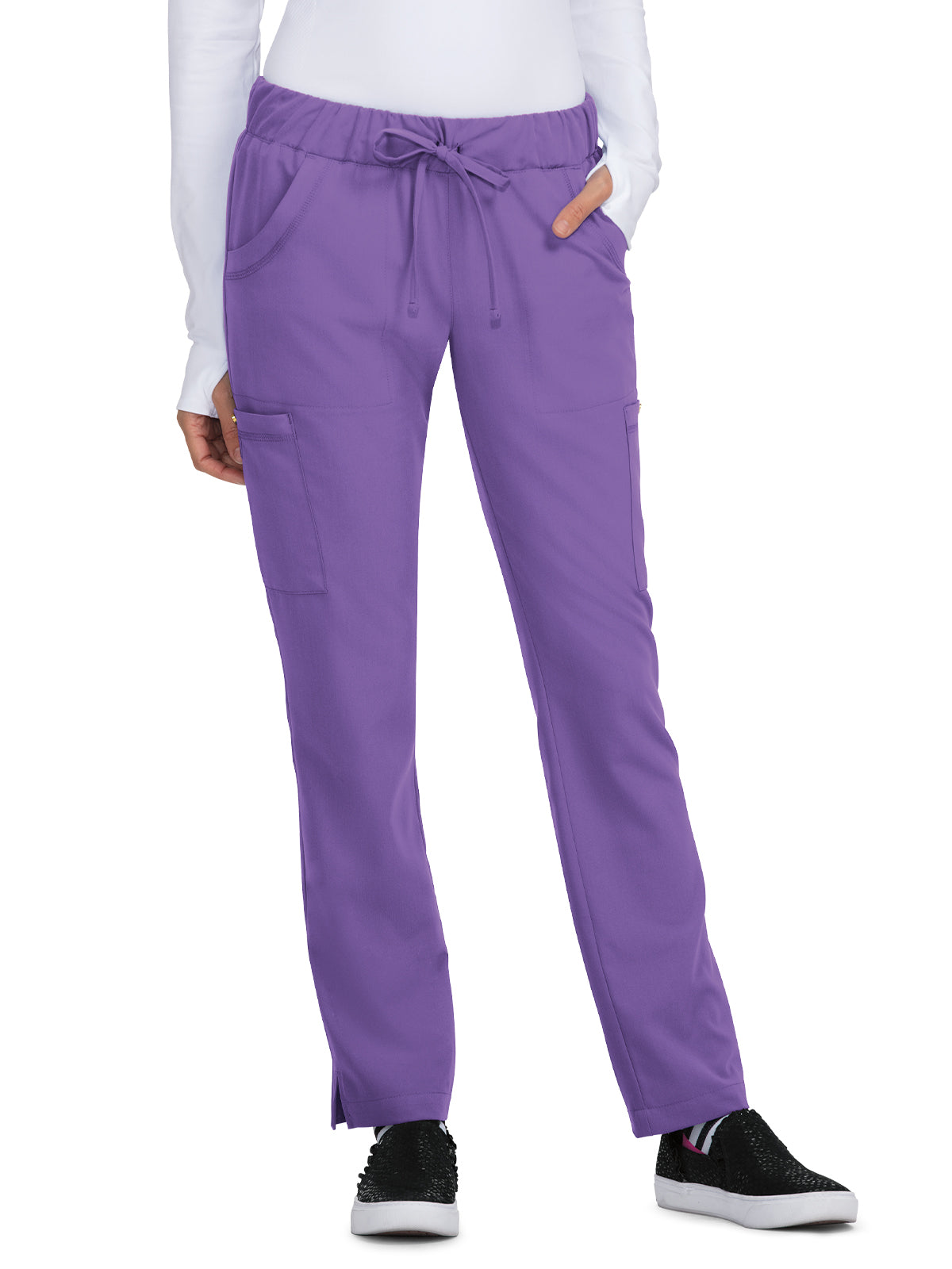 Women's 6-Pocket Slim Fit Buttercup Scrub Pants - B700 - Wisteria