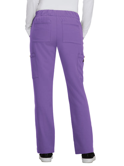 Women's 6-Pocket Slim Fit Buttercup Scrub Pants - B700 - Wisteria