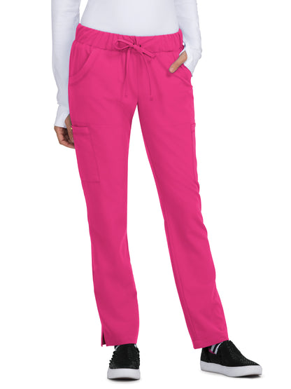 Women's 6-Pocket Slim Fit Buttercup Scrub Pants - B700 - Flamingo