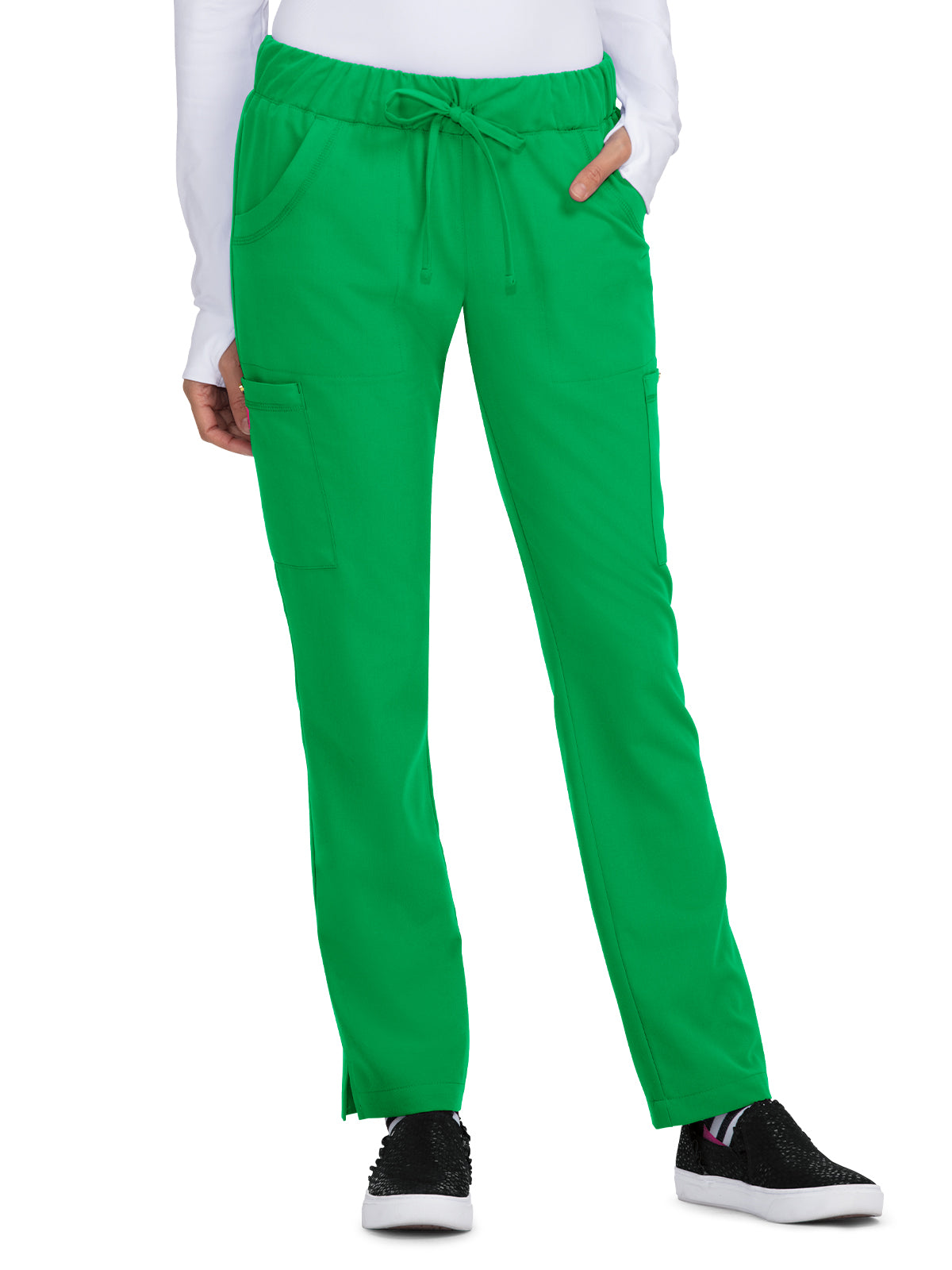 Women's 6-Pocket Slim Fit Buttercup Scrub Pants - B700 - Lucky Green