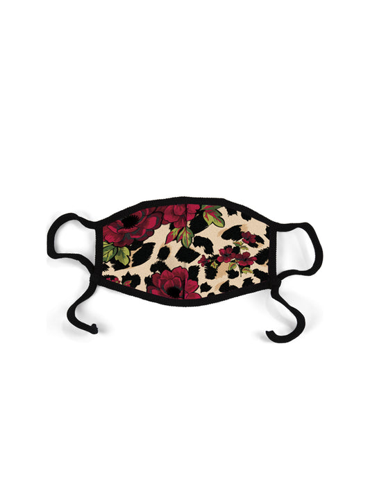 Adjustable Fashion Mask - BA177 - Floral Cheetah