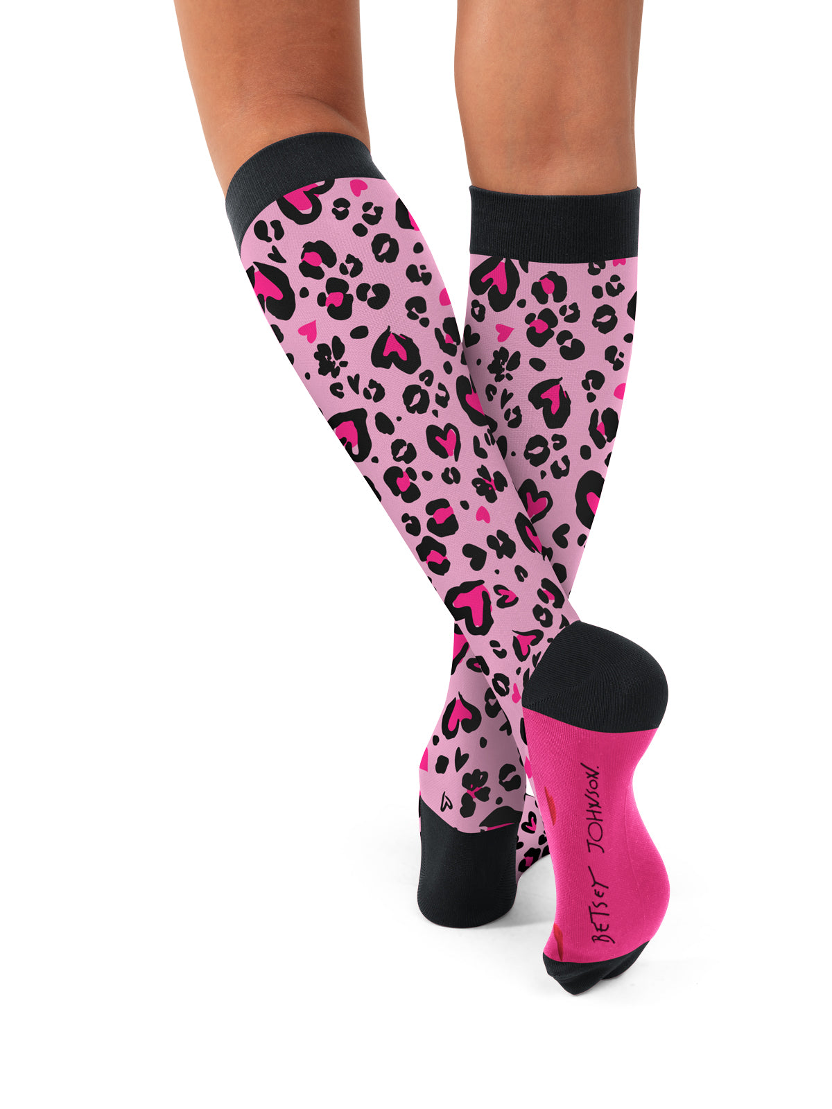 Women's 15-20 mmhg Compression Socks, 2 pairs - BA179 - Lovely Tiger