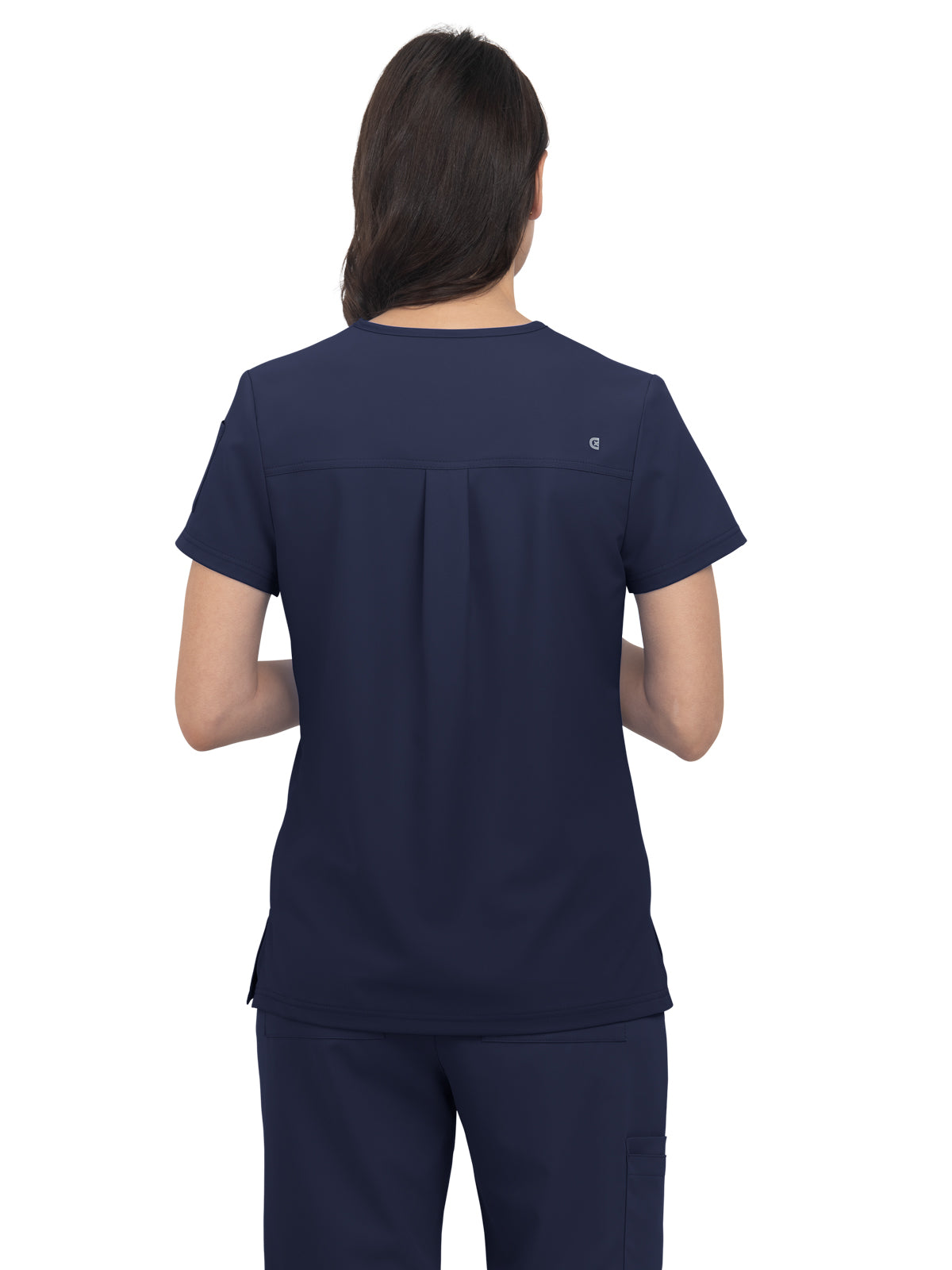 Women's 3-Pocket V-Neck Cardi Scrub Top - C101 - Navy