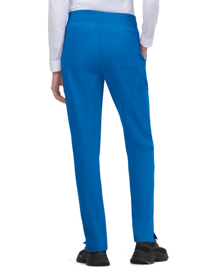 Women's 7-Pocket Drawstring Elastic Waist Atria Scrub Pant - C701 - Royal Blue