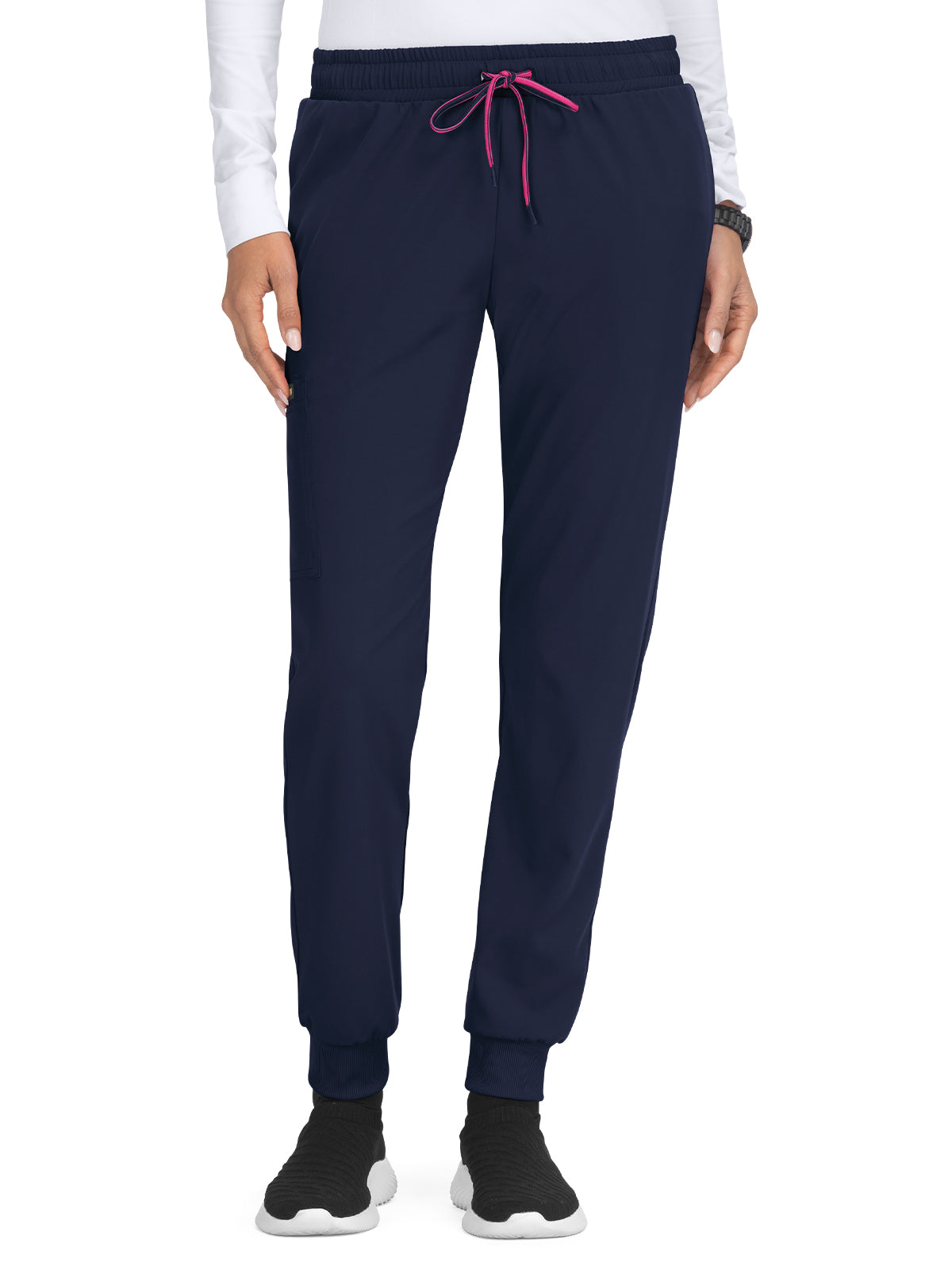 Women's 5-Pocket Double-Sided Drawcord Jogger Shanelle Scrub Pant - F700 - Navy