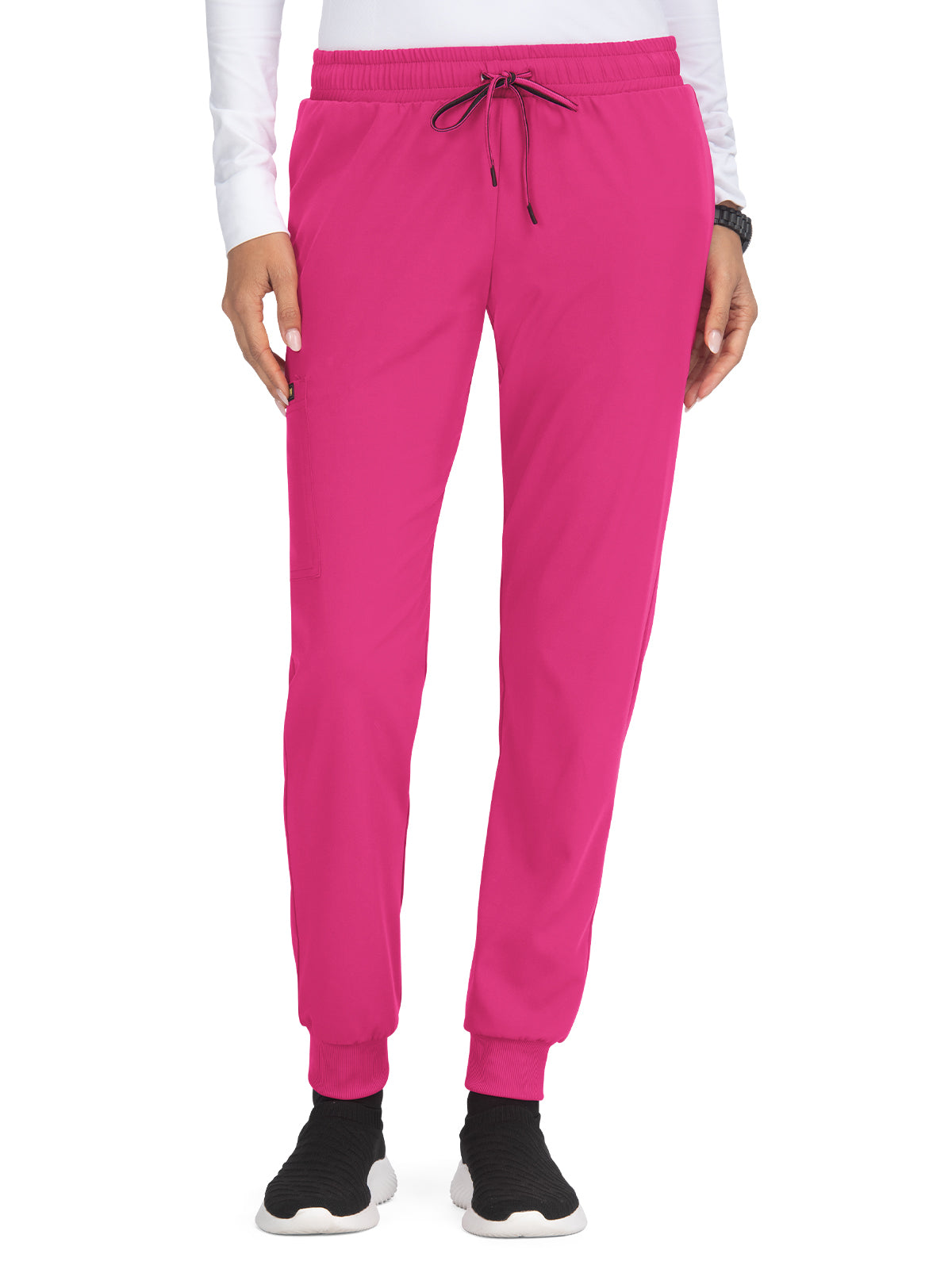 Women's 5-Pocket Double-Sided Drawcord Jogger Shanelle Scrub Pant - F700 - Flamingo