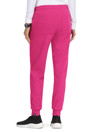 Women's 5-Pocket Double-Sided Drawcord Jogger Shanelle Scrub Pant - F700 - Flamingo