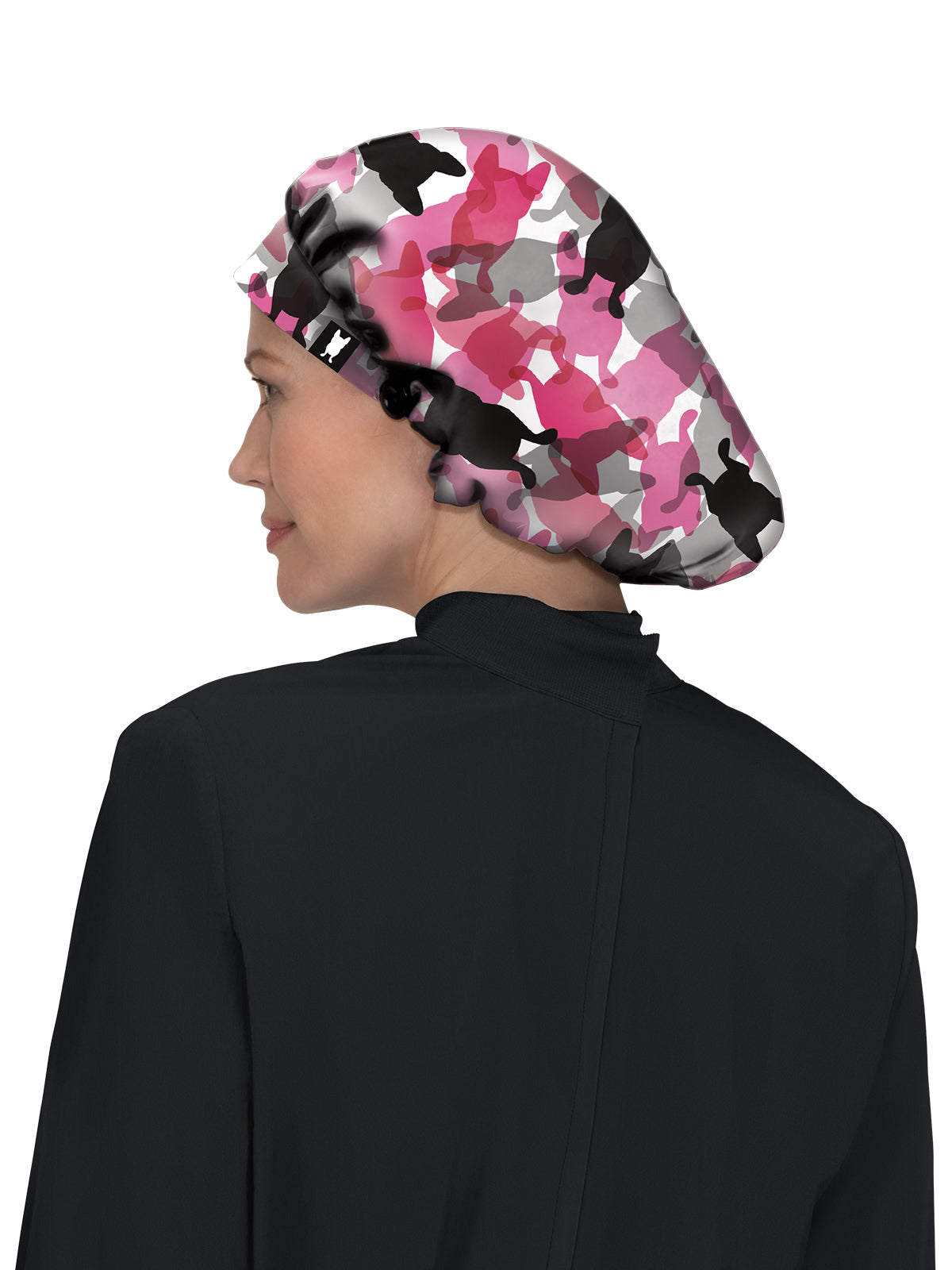 Women's Breathable Printed Bouffant Scrub Cap - FA174PR - Camo Frenchie