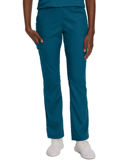 Women's 5-Pocket Straight Leg Cargo Scrub Pant - 2042 - Caribbean