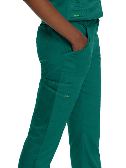 Women's 5-Pocket Straight Leg Cargo Scrub Pant - 2042 - Hunter