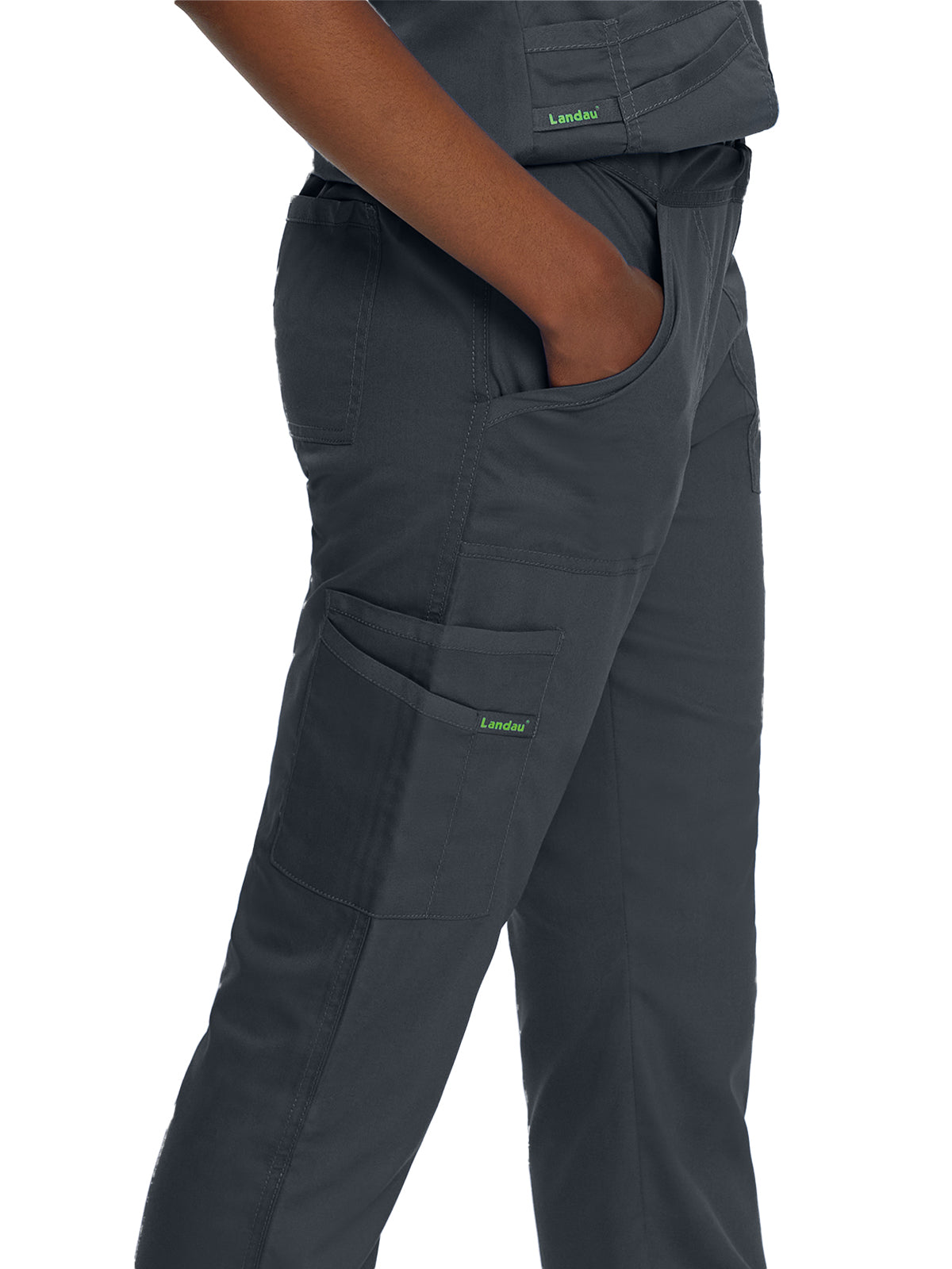 Women's 5-Pocket Straight Leg Cargo Scrub Pant - 2042 - Graphite