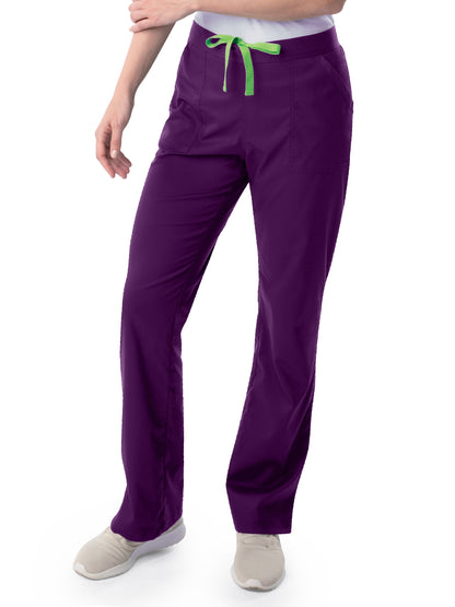 Women's 5-Pocket Straight Leg Cargo Scrub Pant - 2042 - New Eggplant