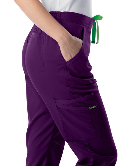 Women's 5-Pocket Straight Leg Cargo Scrub Pant - 2042 - New Eggplant