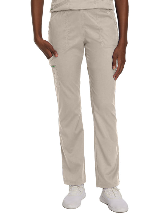 Women's 5-Pocket Straight Leg Cargo Scrub Pant - 2042 - Sandstone