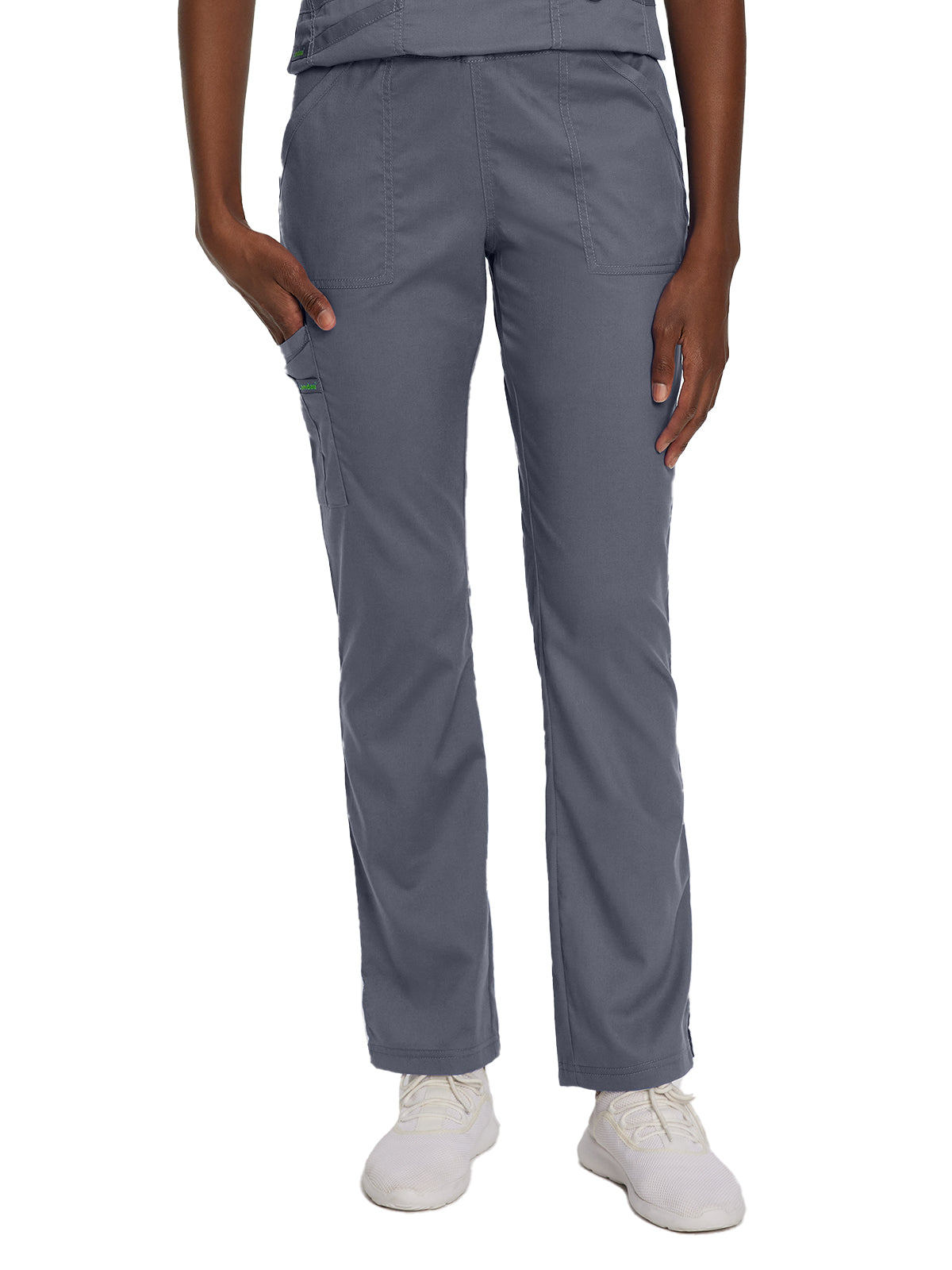 Women's 5-Pocket Straight Leg Cargo Scrub Pant - 2042 - Steel