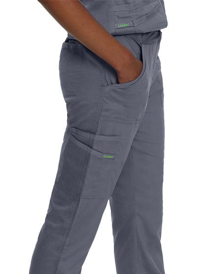 Women's 5-Pocket Straight Leg Cargo Scrub Pant - 2042 - Steel