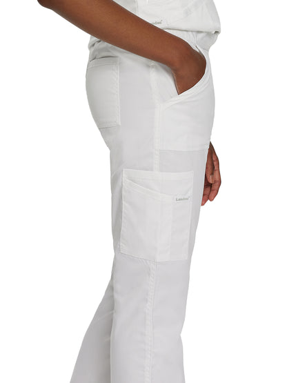 Women's 5-Pocket Straight Leg Cargo Scrub Pant - 2042 - White