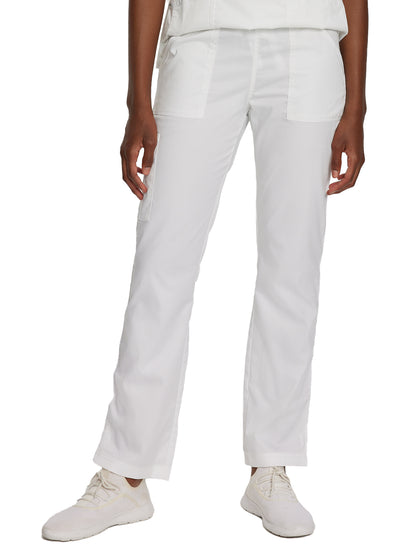 Women's 5-Pocket Straight Leg Cargo Scrub Pant - 2042 - White