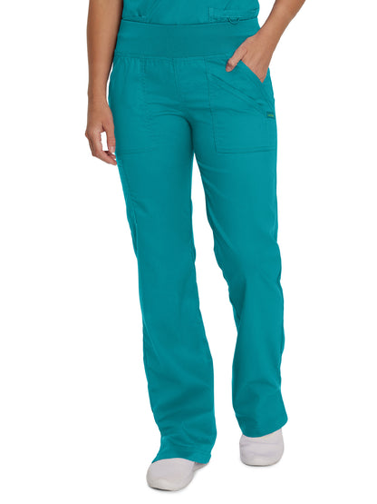 Women's 4-Pocket Straight Leg Yoga Scrub Pant - 2043 - Teal