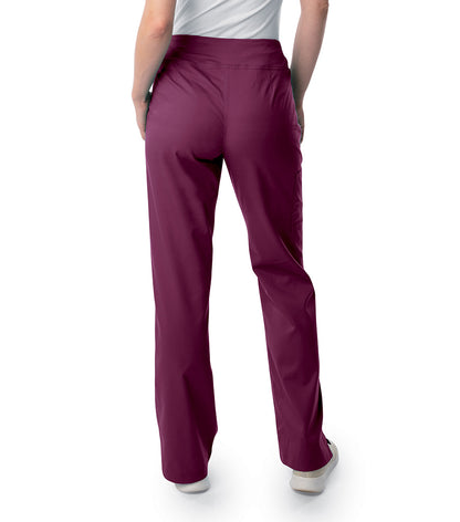 Women's 4-Pocket Straight Leg Yoga Scrub Pant - 2043 - Wine