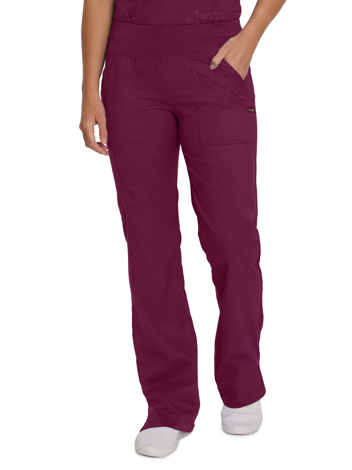 Women's 4-Pocket Straight Leg Yoga Scrub Pant - 2043 - Wine