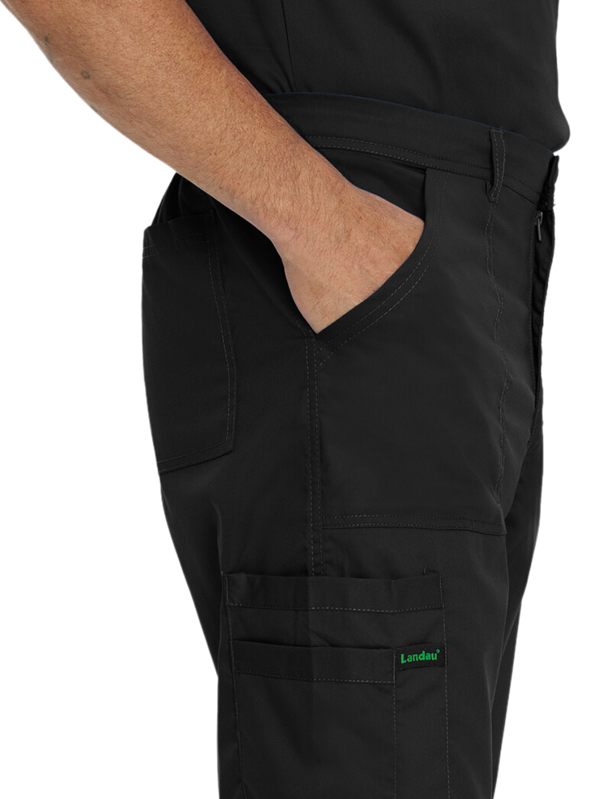 Men's Drawstring Cargo Pant - 2103 - Black