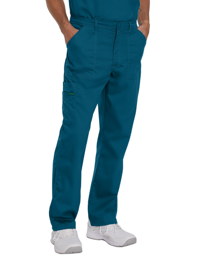 Men's 6-Pocket Straight-Leg Cargo Scrub Pant - 2103 - Caribbean