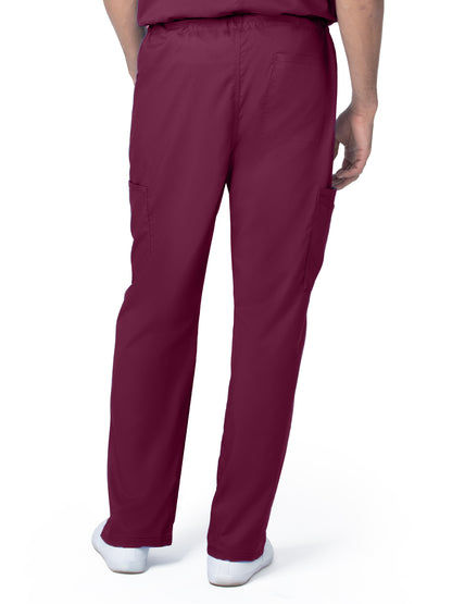 Unisex 6-Pocket Straight Leg Cargo Scrub Pant - 2104 - Wine