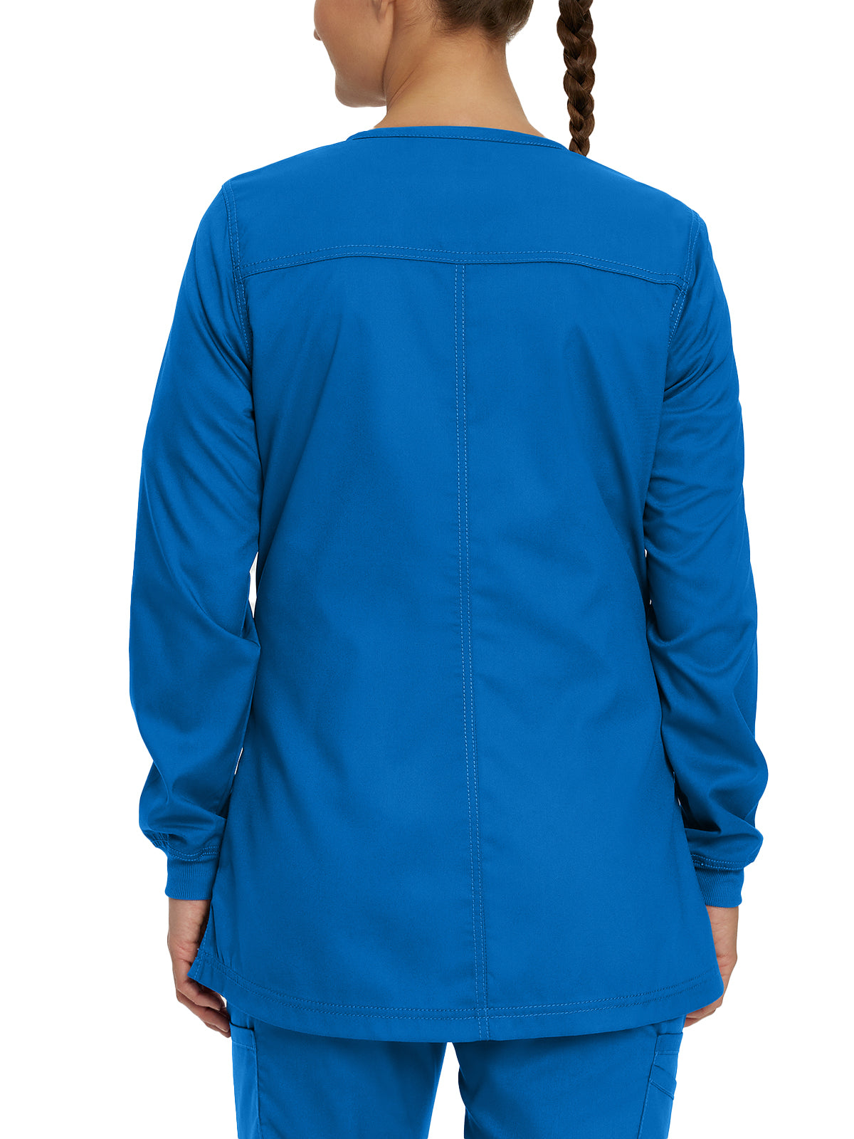 Women's Snap Front Scrub Jacket - 3038 - Royal