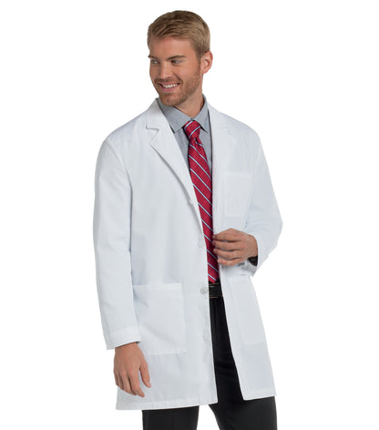 Men's Three-Pocket 35.5" Mid-Length Lab Coat - 3148 - White