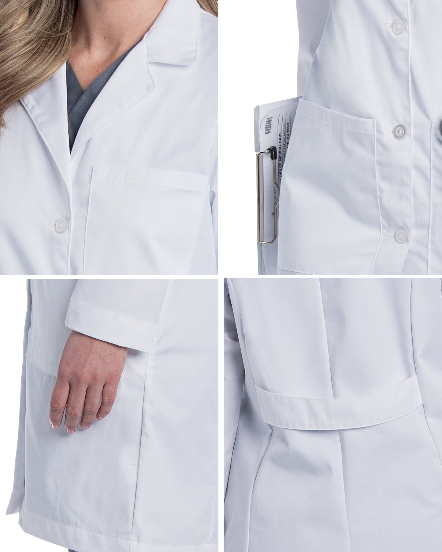 Women's Five-Pocket 38" Full-Length Lab Coat - 3153 - White Twill