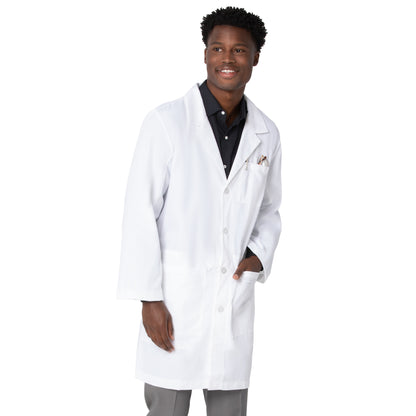 Men's Five-Pocket 37" Mid-Length Tablet Lab Coat - 3174 - White