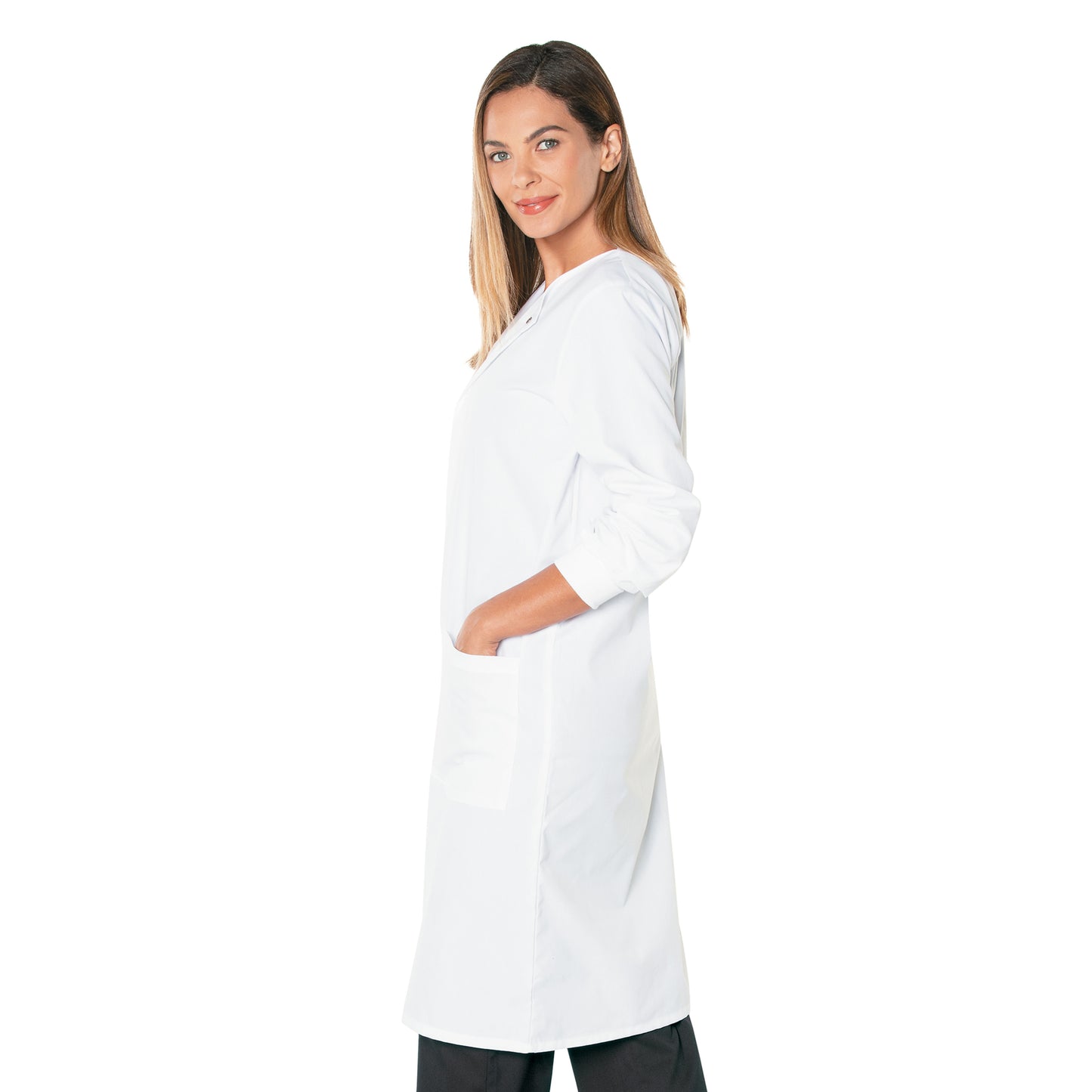 Unisex Two-Pocket 41.5" Full-Length Lab Coat - 3178 - White