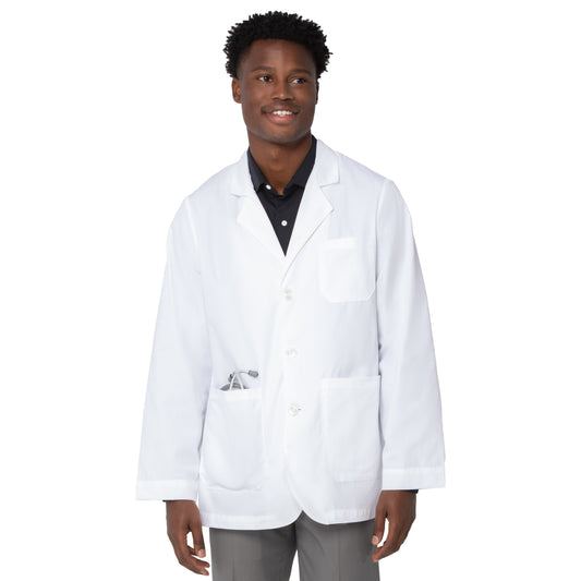 Men's Five-Pocket 31" Consultation Lab Coat - 3224 - White 5.5 Oz 65% Polyester/35% Cotton Poplin
