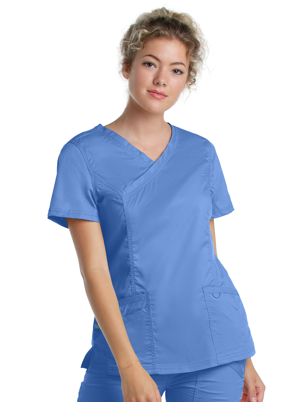 Women's 3-Pocket Mock Wrap Neck Scrub Top - 4161 - Ceil