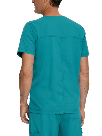 Unisex 2-Pocket Tuckable V-Neck Scrub Top - 4259 - Teal