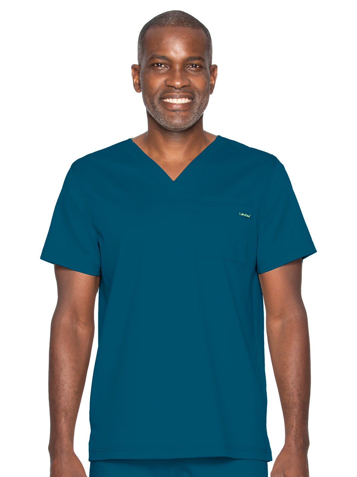 Unisex 2-Pocket Tuckable V-Neck Scrub Top - 4259 - Caribbean