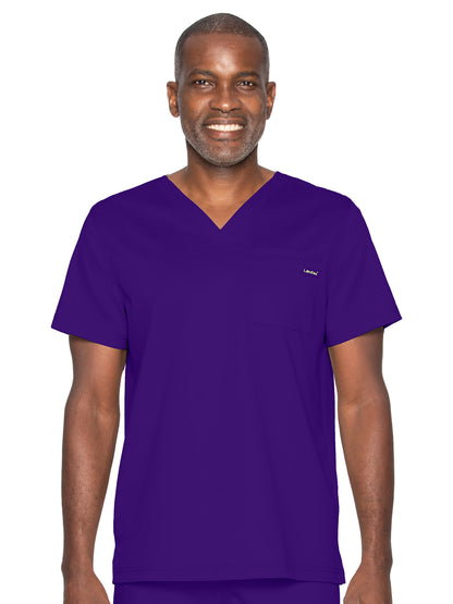 Unisex 2-Pocket Tuckable V-Neck Scrub Top - 4259 - Grape