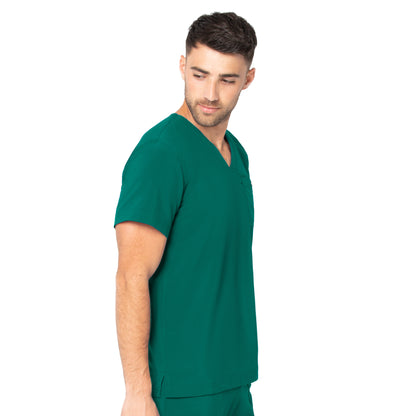 Men's V-Neck Scrub Top - 9154 - Hunter Green