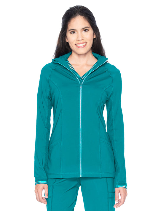 Women's Contemporary Slim Fit Scrub Jacket - 9742 - Teal