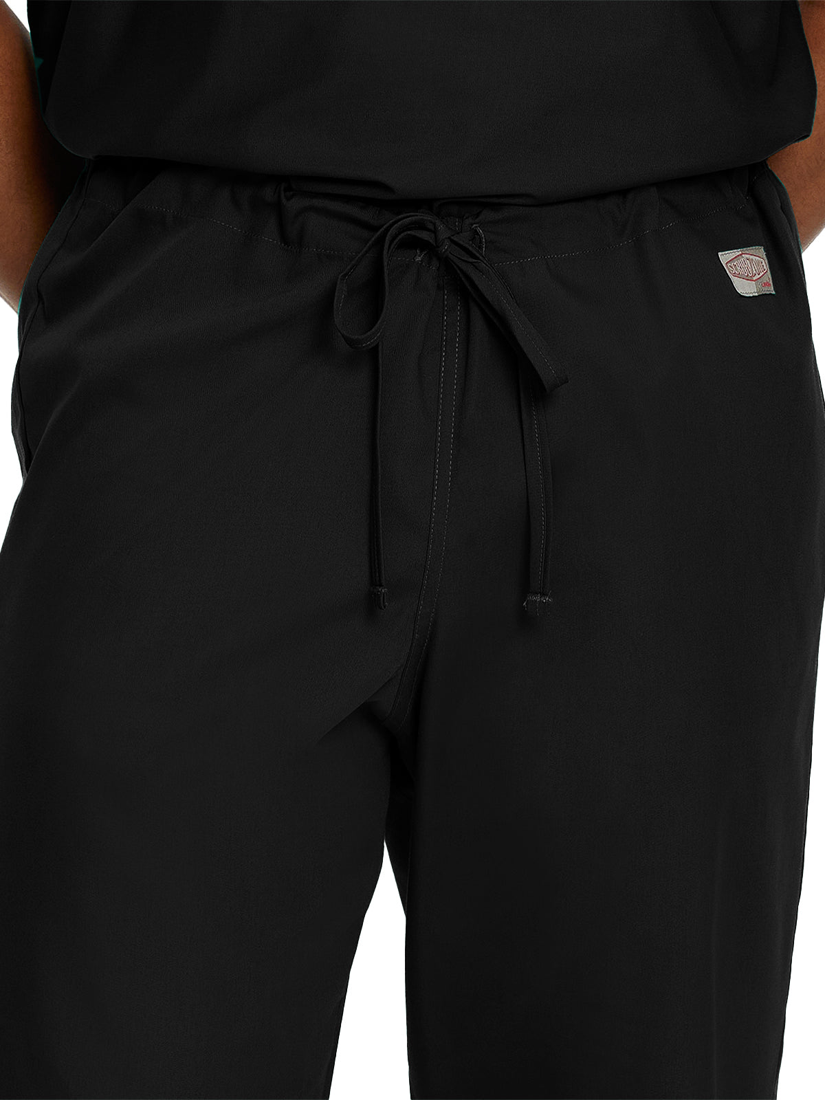 Unisex Taper-Leg Scrub Pant - LB403 - Black