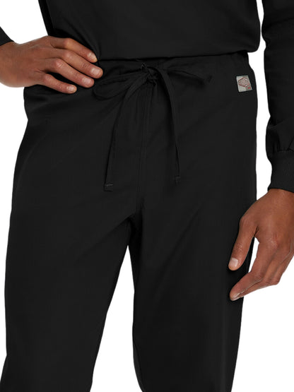 Unisex Mid-Rise Waist Jogger Scrub Pant - LB404 - Black