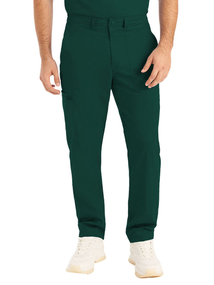 Men's 6-Pocket Zipper Fly Straight Leg Scrub Pant - LB408 - Hunter