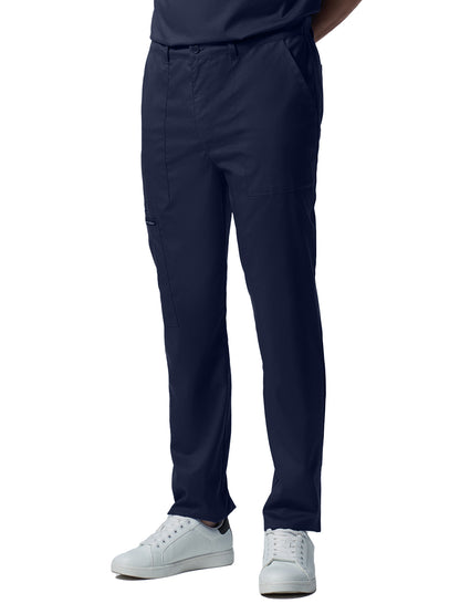 Men's 6-Pocket Zipper Fly Straight Leg Scrub Pant - LB408 - True Navy