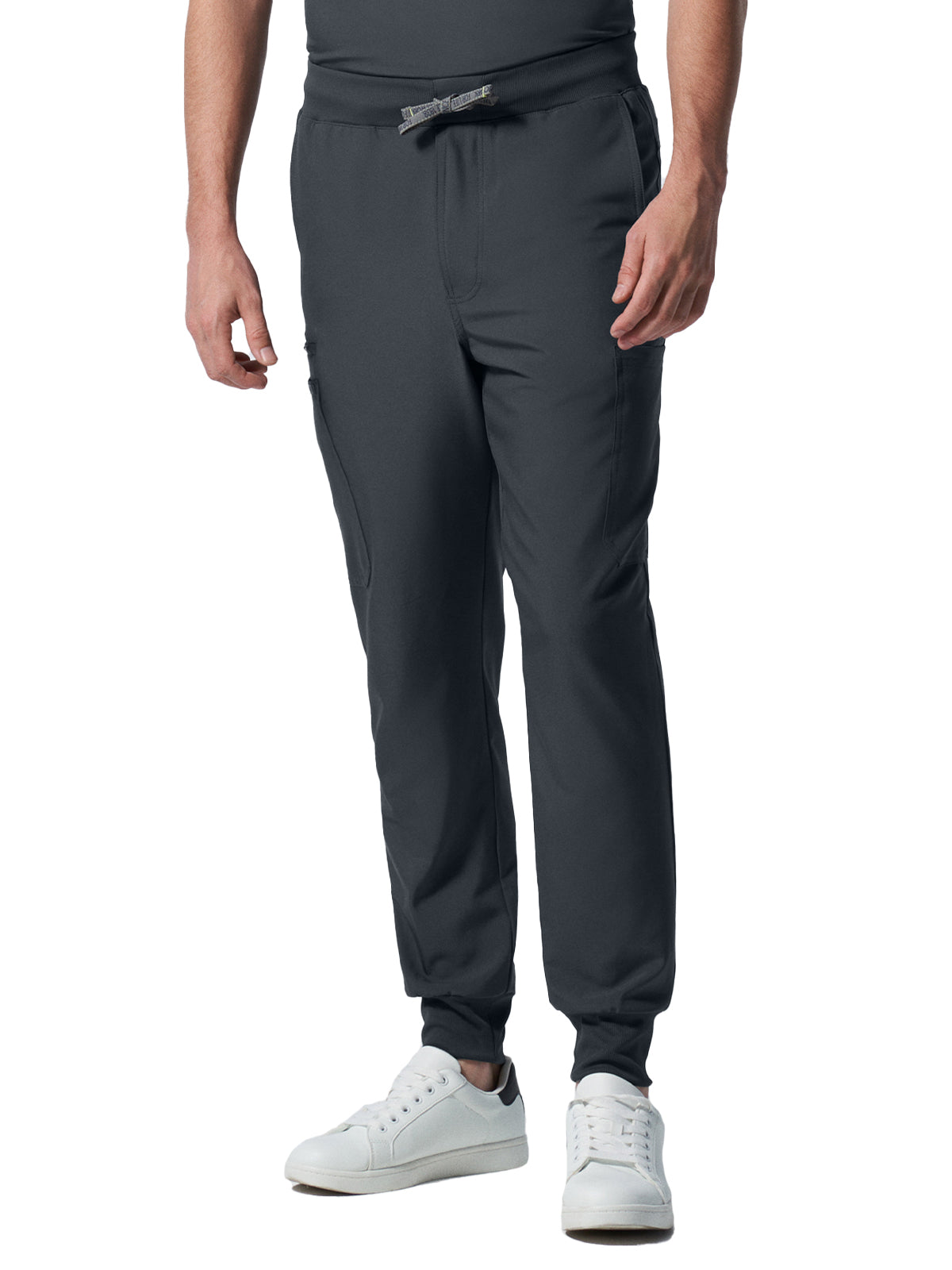 Men's 7-Pocket Mid-Rise Triple-Elastic Waist Jogger Scrub Pant - LB409 - Pewter