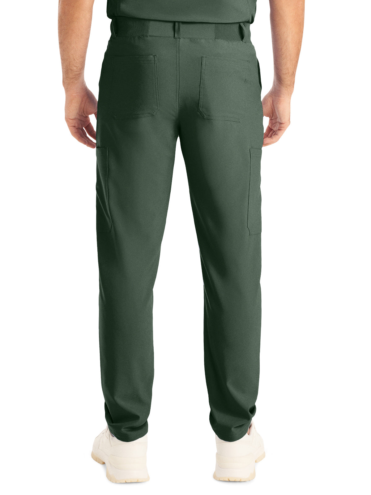 Men's 8-Pocket Mid-Rise Rib-Knit Elastic Waist Cargo Scrub Pant - LB410 - Mountain View